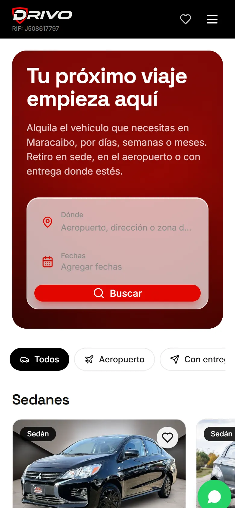 Drivo Rent Cars en móvil