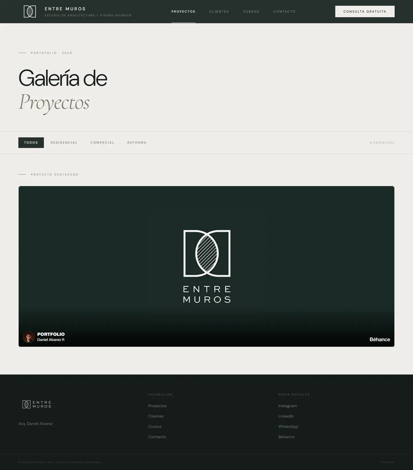 Entremuros en escritorio