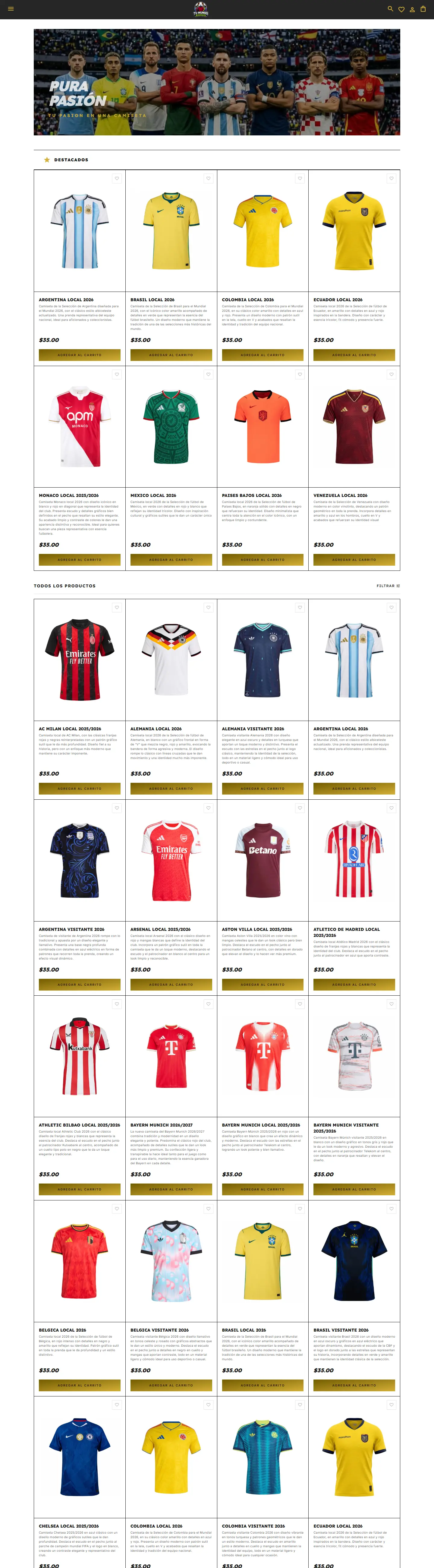 TuMundo Camisetas en escritorio
