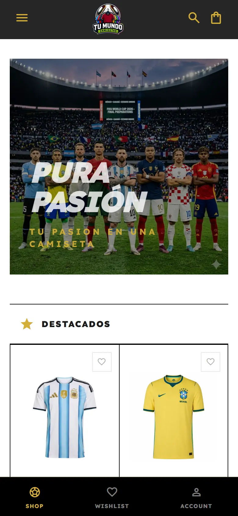 TuMundo Camisetas en móvil